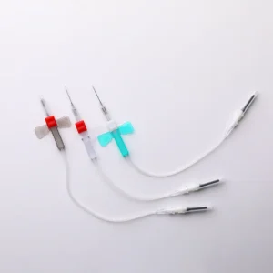 safety blood collection needle sets with spring