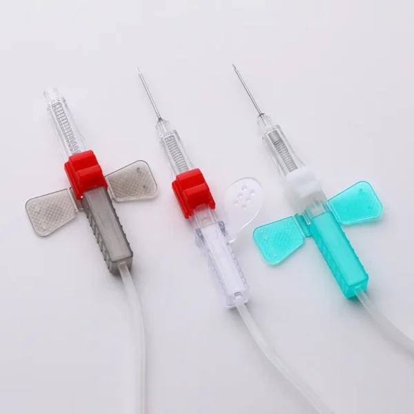 safety blood collection needle sets with spring